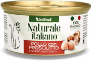 Unipro Naturale Italiano Cibo Umido Pollo Con Prosciutto Per Gatti Adulti Scatoletta 85g-1