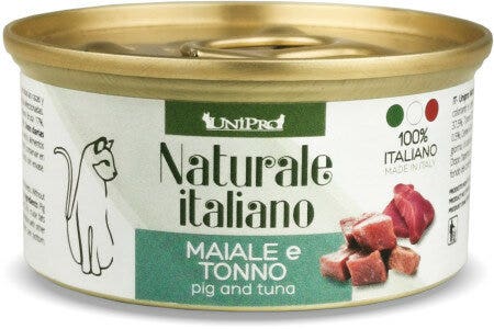 Unipro Naturale Italiano Cibo Umido Maiale E Tonno Per Gatti Adulti Scatoletta 85g-2