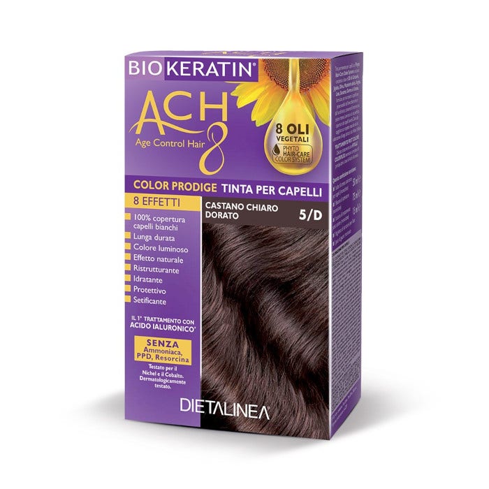 Biokeratin Ach8 Tinta per Capelli Castano Chiaro Dorato 5/D-2