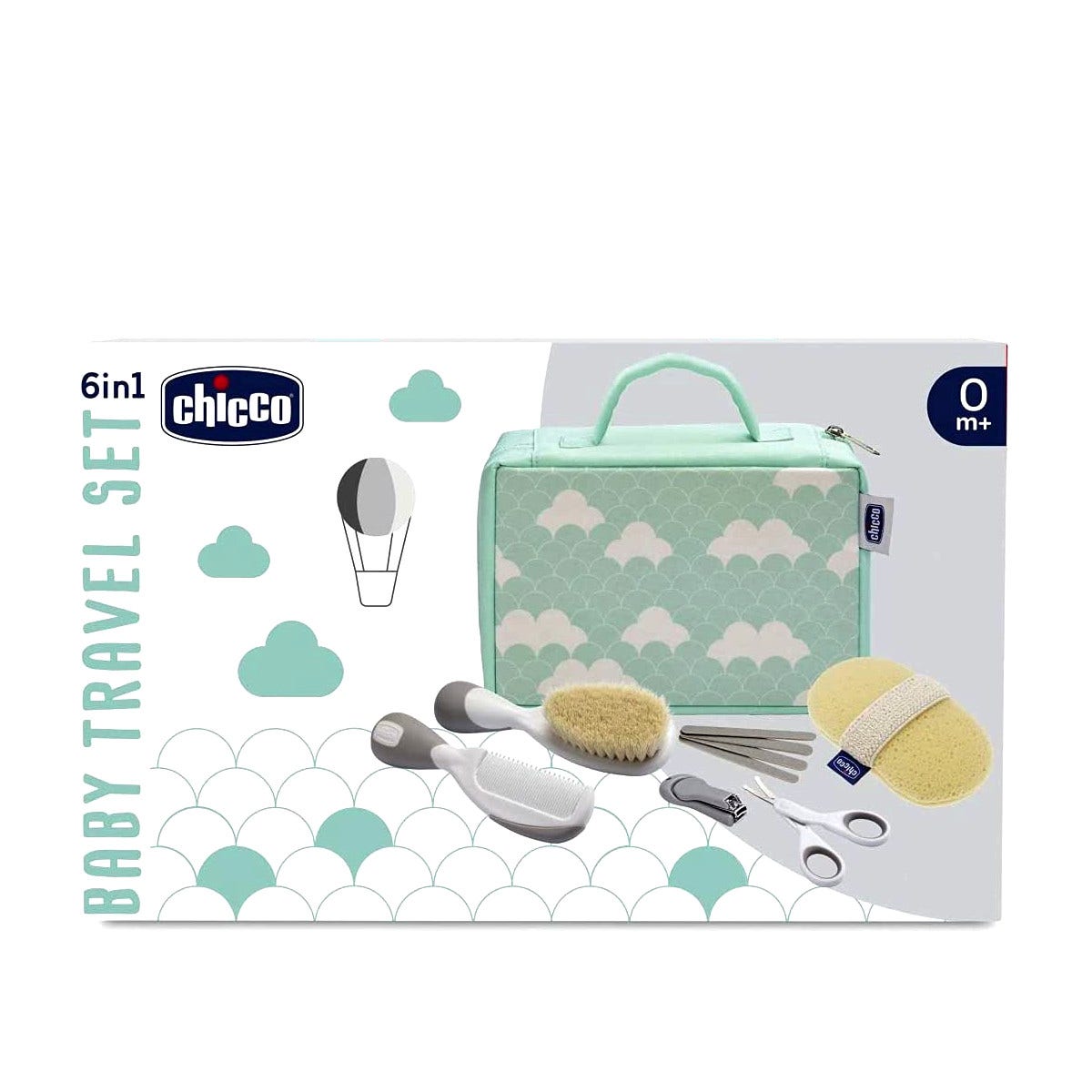 Chicco Set Viaggio Spazzola+Pettine+Spugna+Forbici+Tagliaunghie+Limette -3