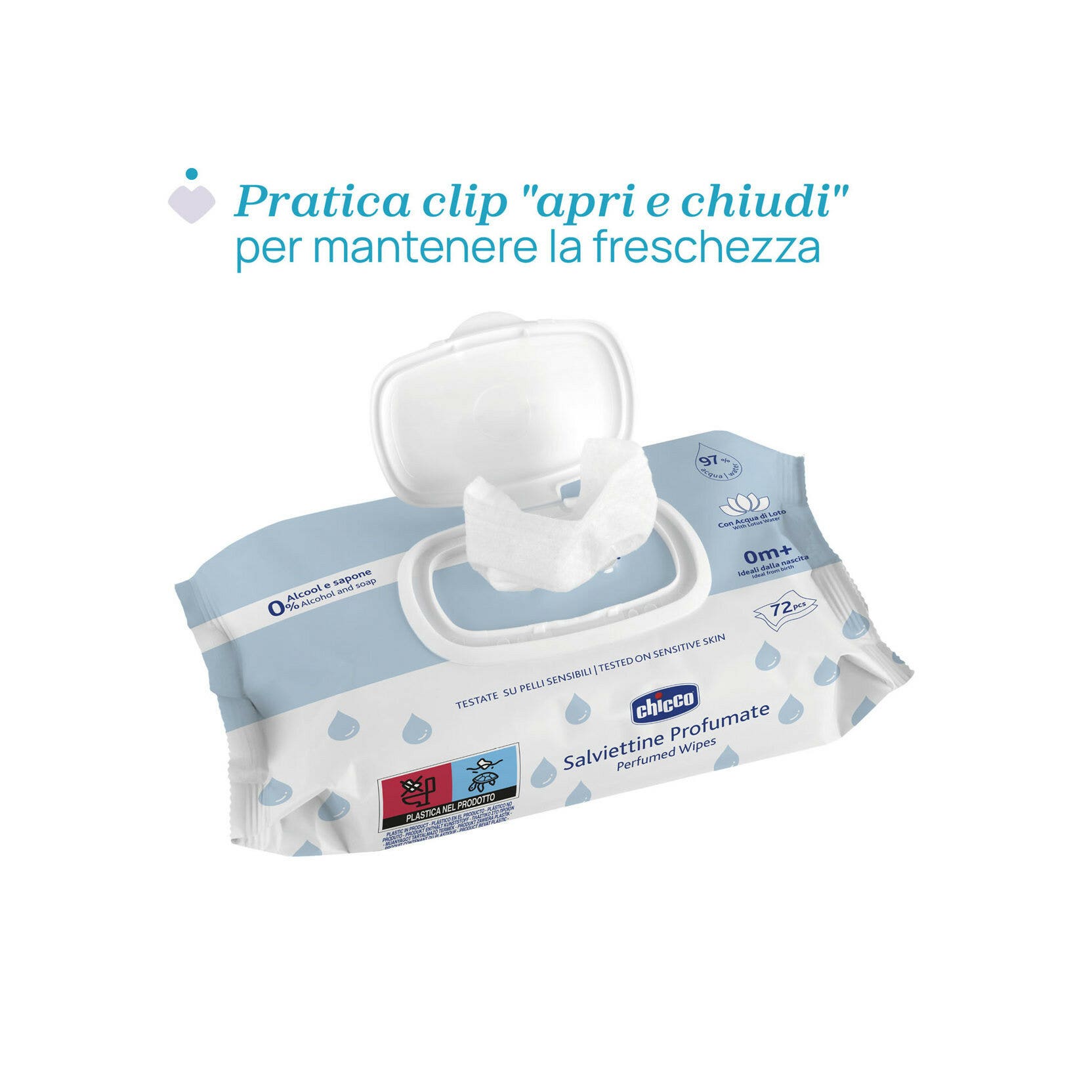 Chicco Salviettine Profumate 72 Pezzi-1