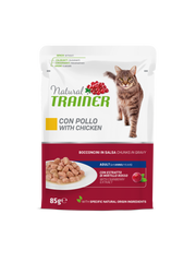 Natural Trainer Cibo Umido Al Pollo Per Gatti Adulti Busta 85g-2