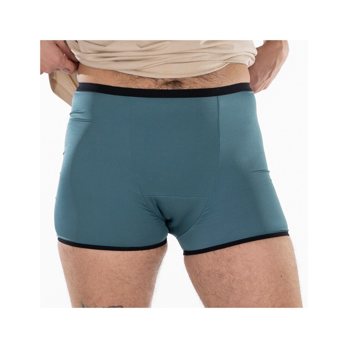 Fluyda Boxer Linea Basic Mutandina Assorbente Bianco/Petrolio Taglia M-1