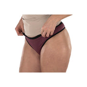 Fluyda Tanga Linea Basic Mutandina Assorbente Nero/Vinaccia Taglia L-0
