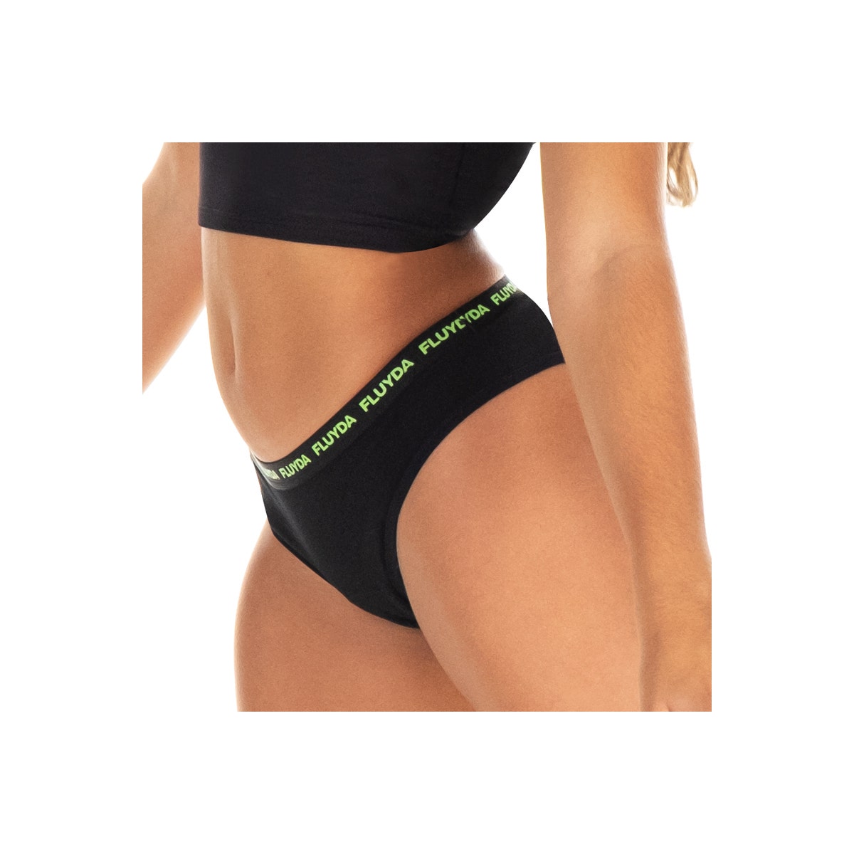 Fluyda Slip Organic Cotton Teen Plus Mutandina Assorbente Nero Taglia 11-12 Anni-2