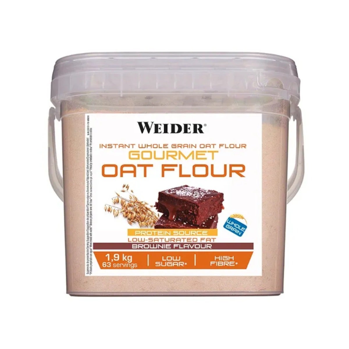 Weider Oat Flour Farina Di Avena Gusto Brownie Secchio 1,9kg-2