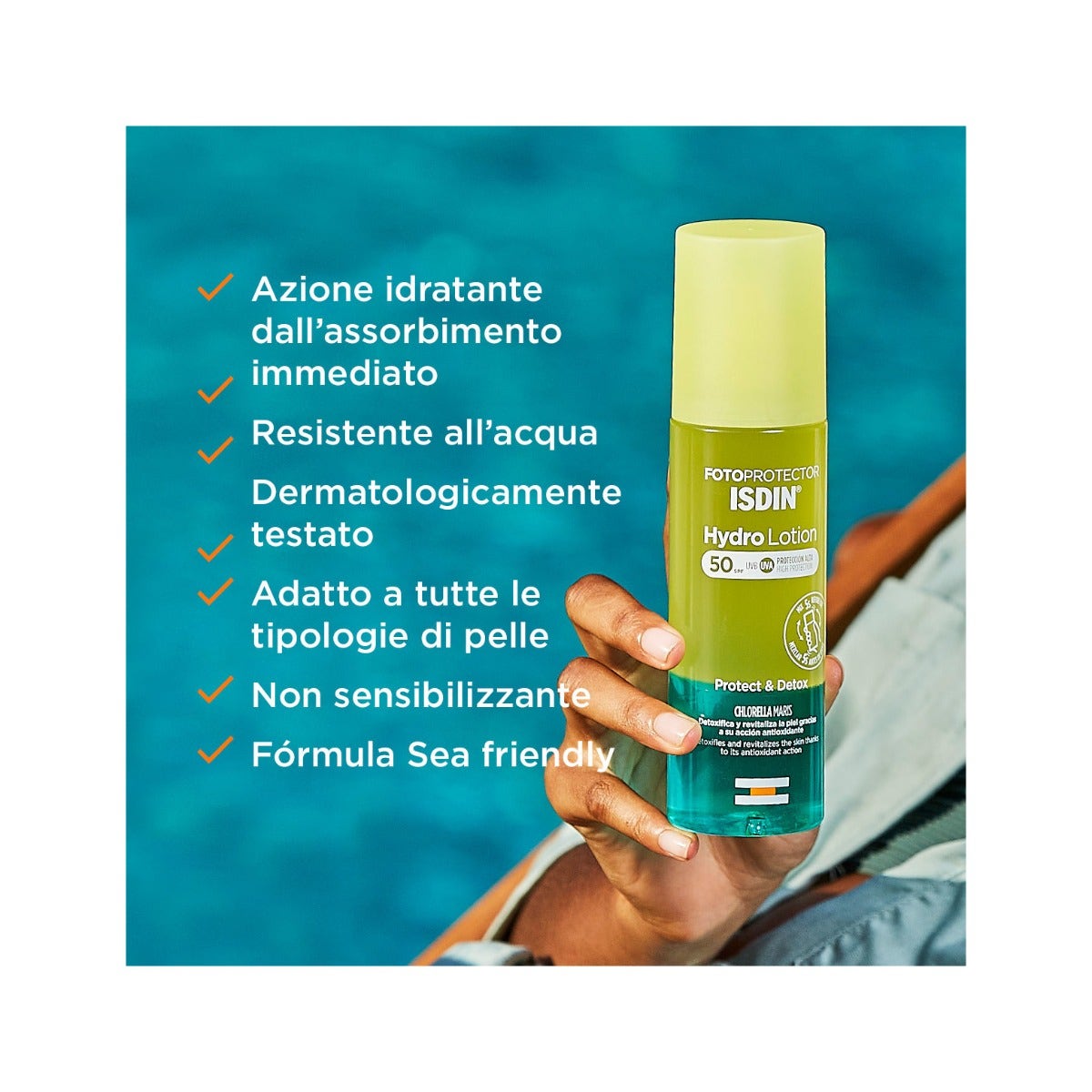 Isdin Fotoprotector Hydrolotion Fotoprotezione Bifasica Idratante Corpo SPF50 200ml-2