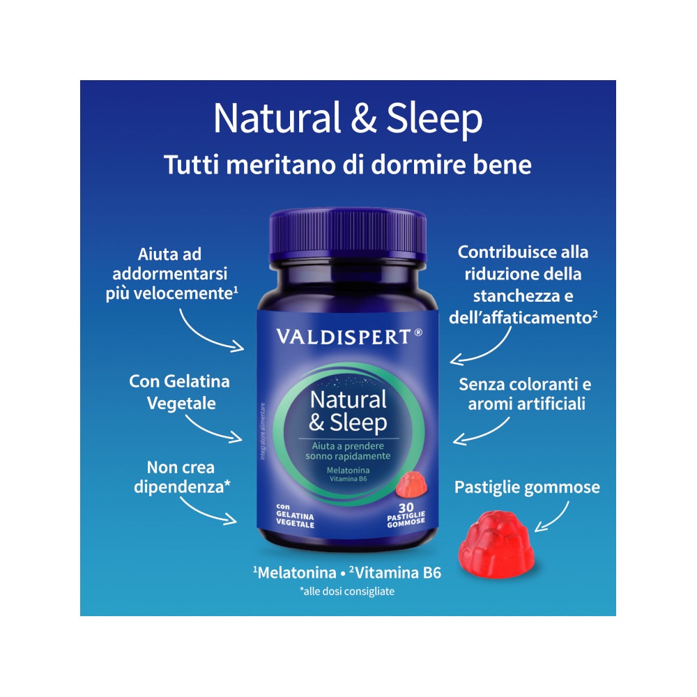 Valdispert Natural & Sleep 30 Pastiglie Gommose-5