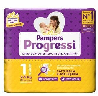 Pampers Progressi New Born Taglia 1 (2-5 Kg) 28 Pezzi-4