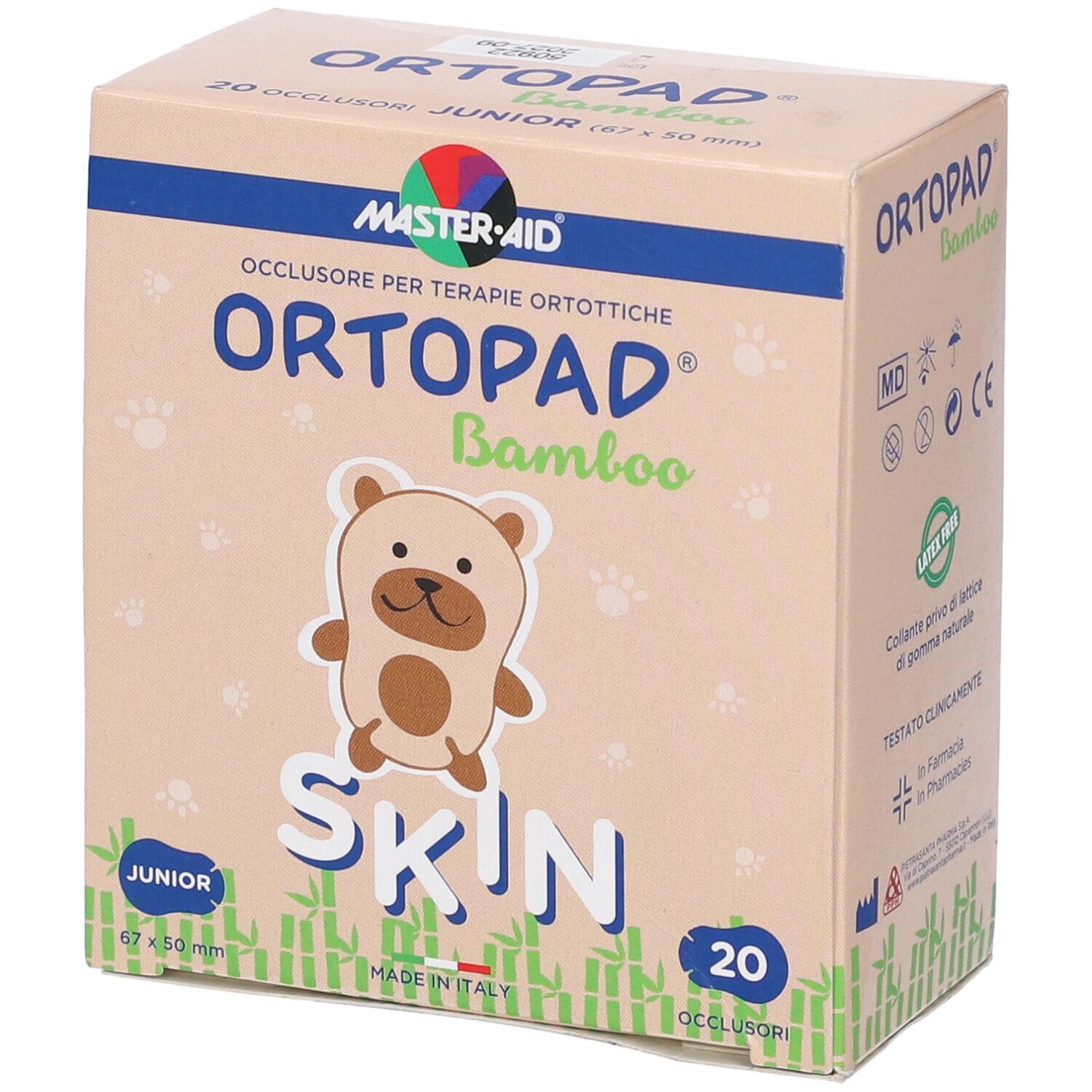 Ortopad Skin Junior Cerotto Oculare 20 Pezzi