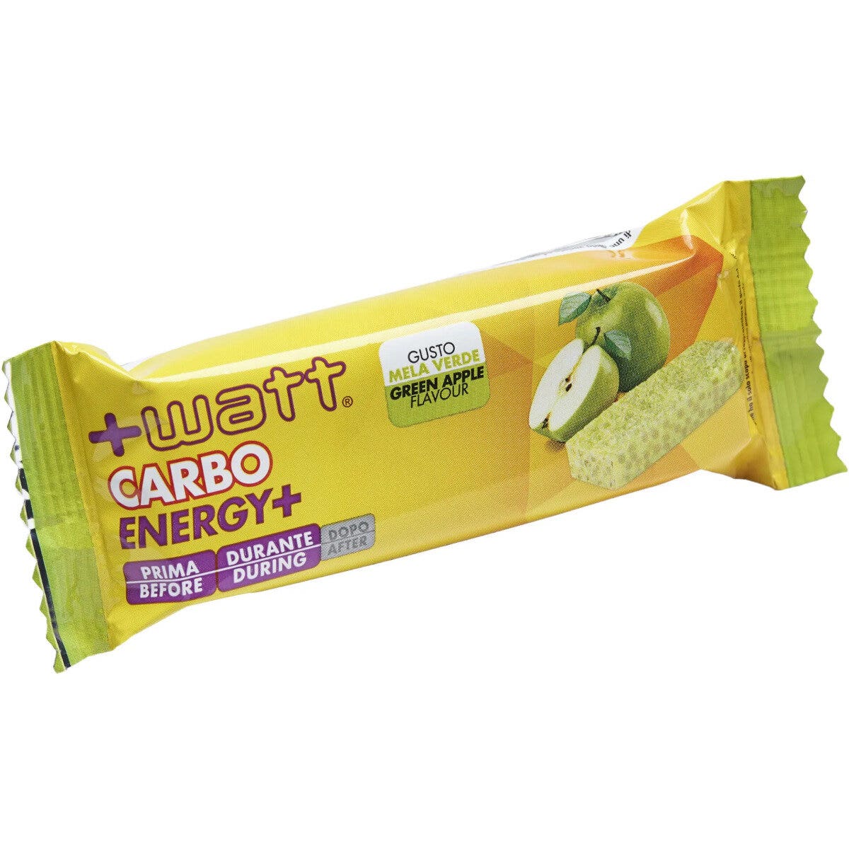 +Watt Carbo Energy+ Barretta Energetica Gusto Mela Verde 40g-1