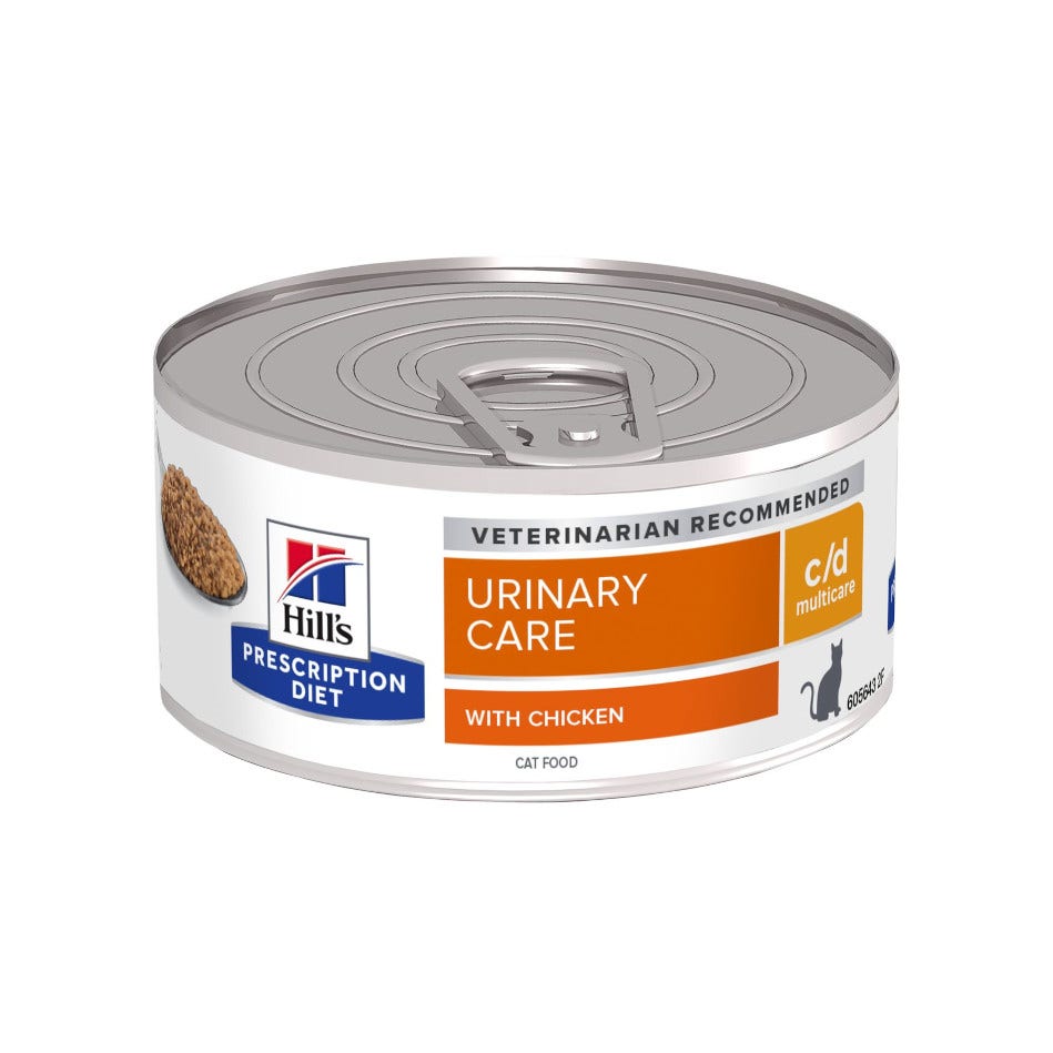 Hill's Prescription Diet C/D Urinary Cibo Umido Pollo Per Gatti Lattina 156g-0