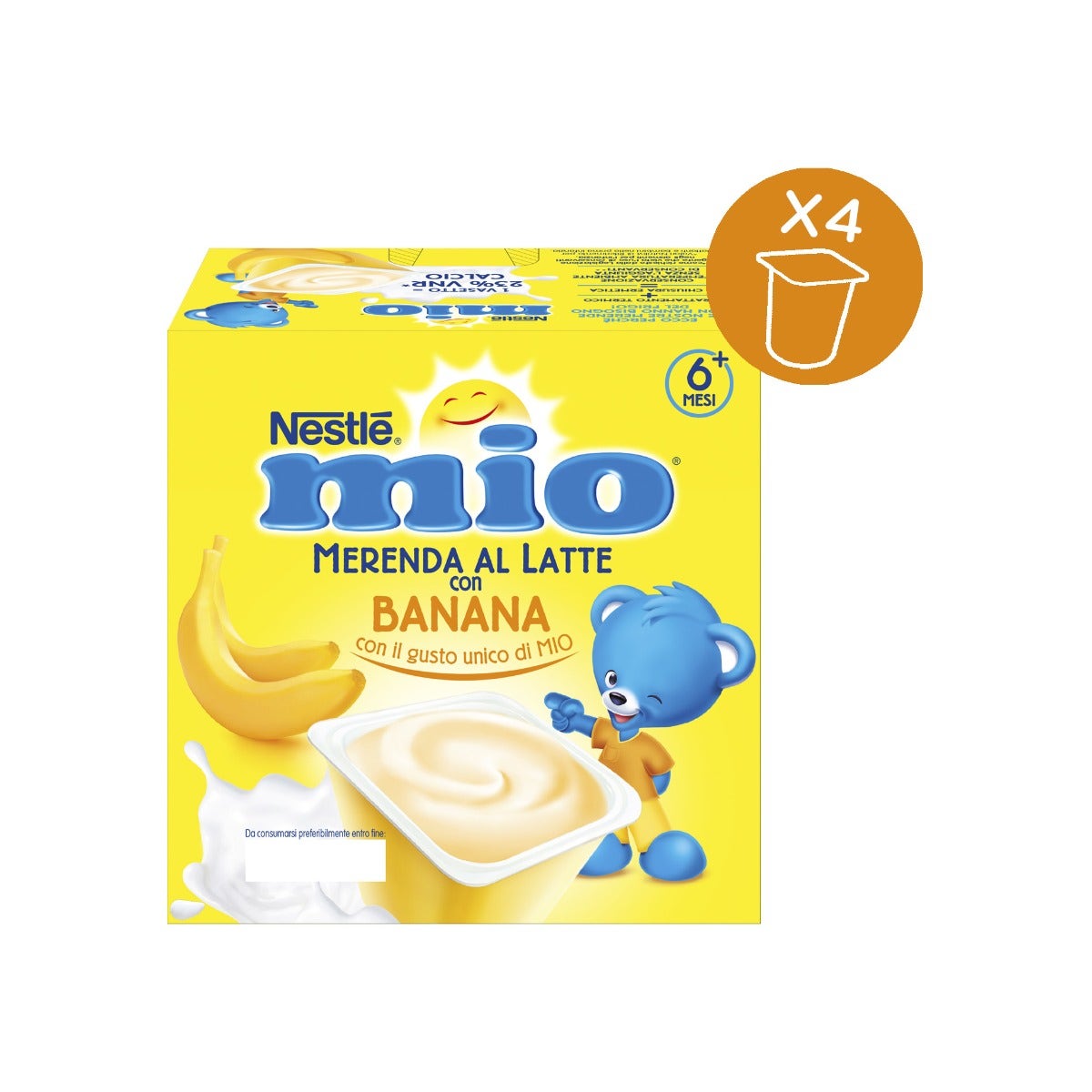Nestlè Mio Merenda Al Latte Banana 4 Vasetti da 100g-6
