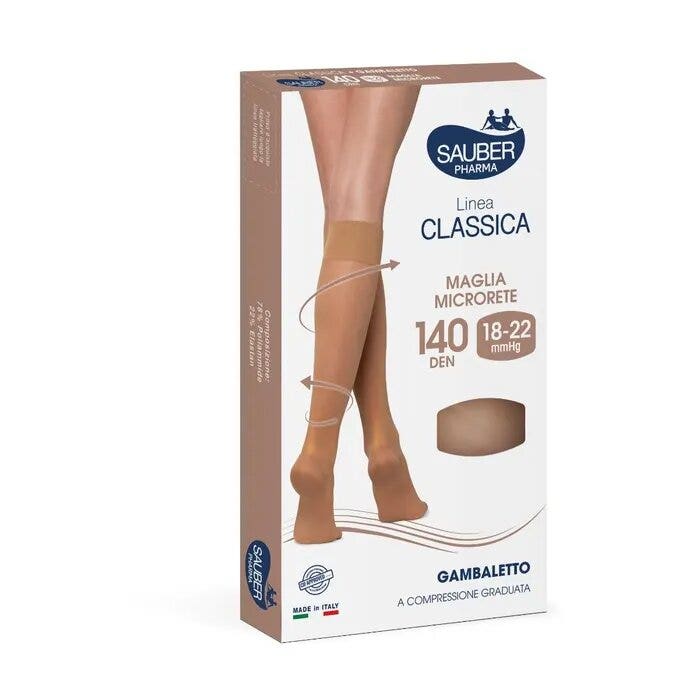 Sauber Linea Classica 140 Den Gambaletto Neutro Beige Taglia 4-1