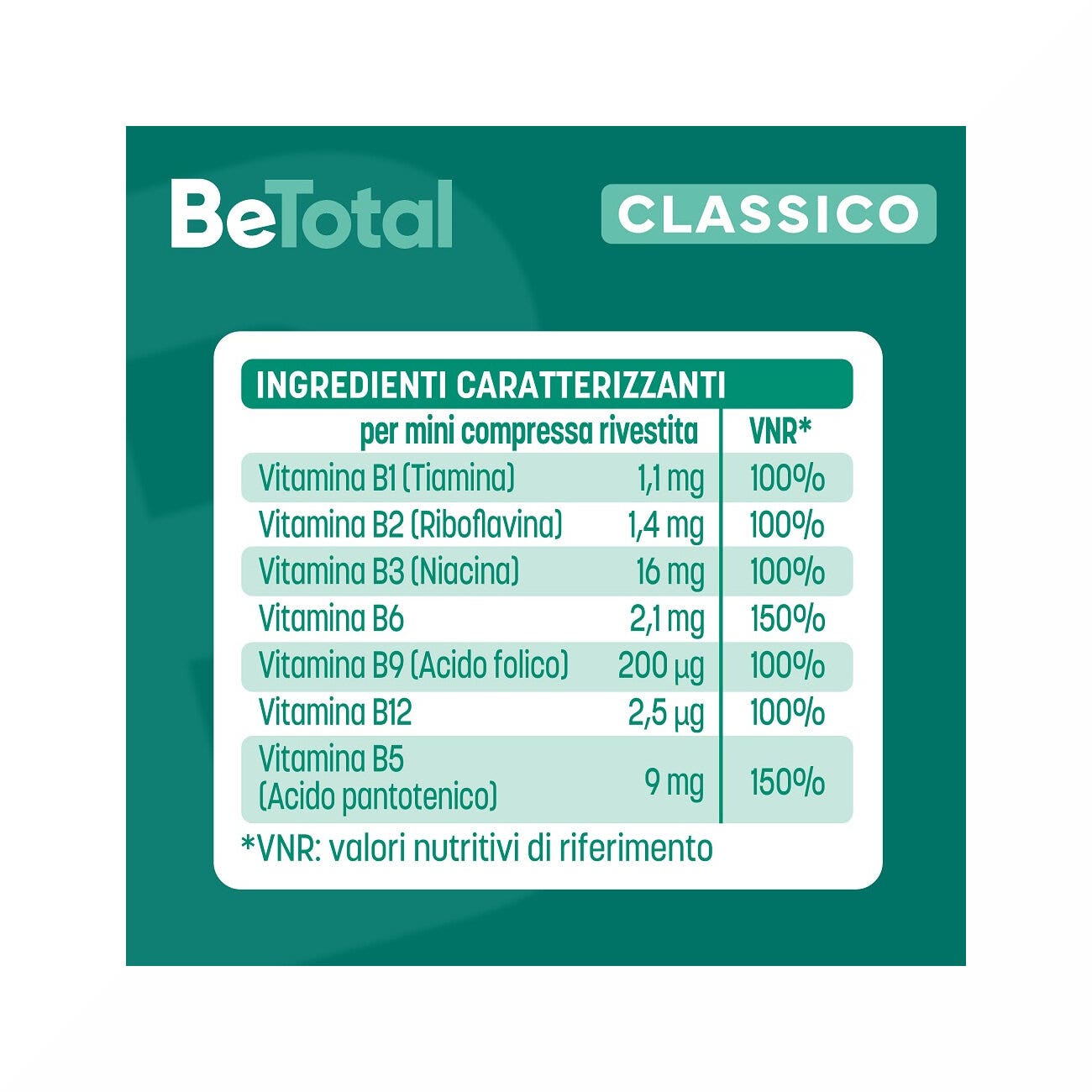 Be-Total Integratore Alimentare Vitamina B/B3/B12 Acido Folico Energia Per Adulti 20 Compresse-7