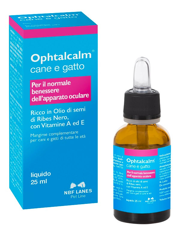 Ophtal Calm Gocce Olio Mangime Complementare Per Cani E Gatti 25ml