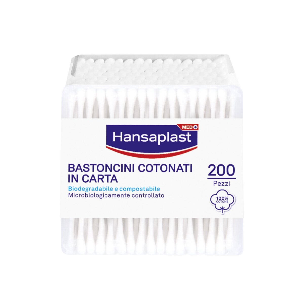 Hansaplast Bastoncini Cotonati Cotton Fioc Per il Kit Pronto Soccorso Casalingo 200 Pezzi-1