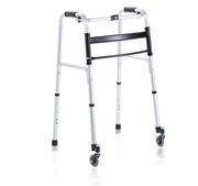 Mopedia Deambulatore Pieghevole Alluminio 2 Ruote Piroettanti Cod.RP734 -1