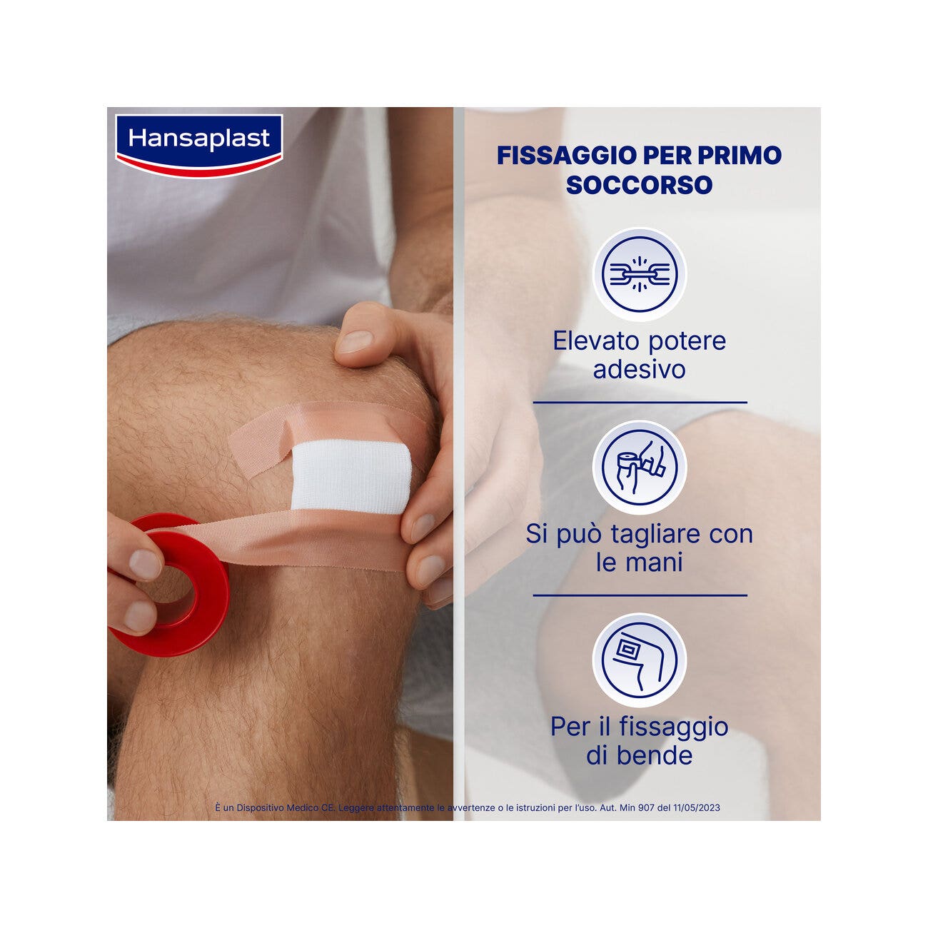 Hansaplast Classic Cerotto Rocchetto Rotolo Per Fissare Bende E Compresse 5mx2,5cm-2