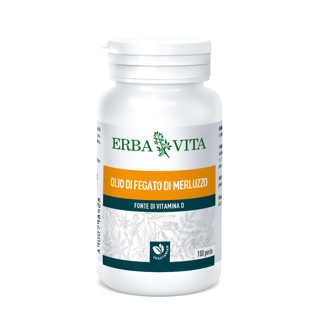 Erba Vita Olio Di Fegato Di Merluzzo 100 Perle 453mg  - 3