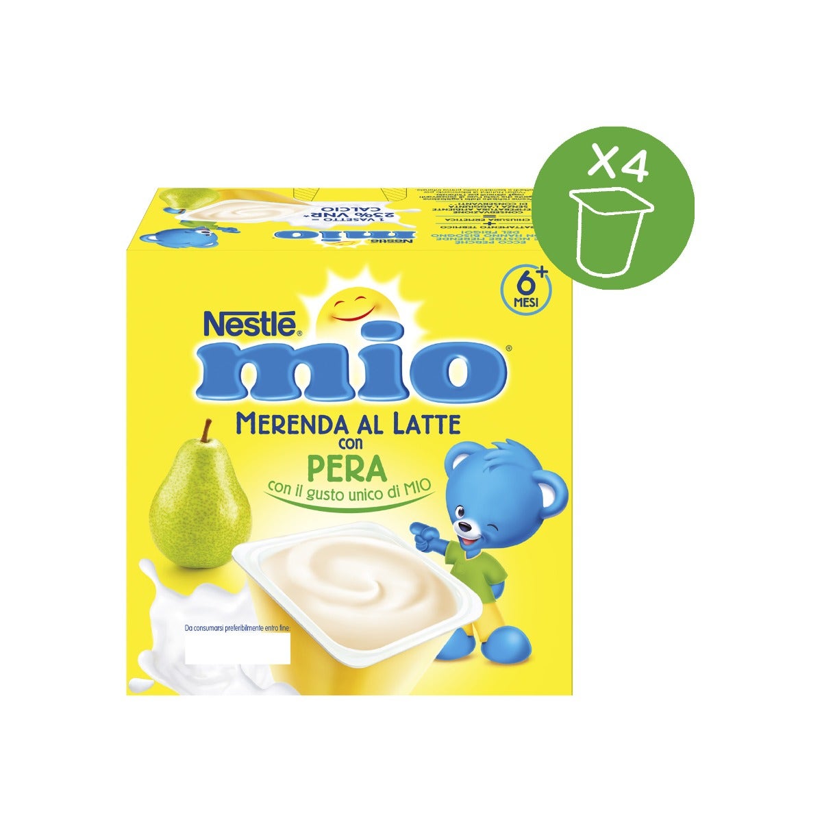 Nestlè Mio Merenda Al Latte Pera 4 Vasetti da 100g-6