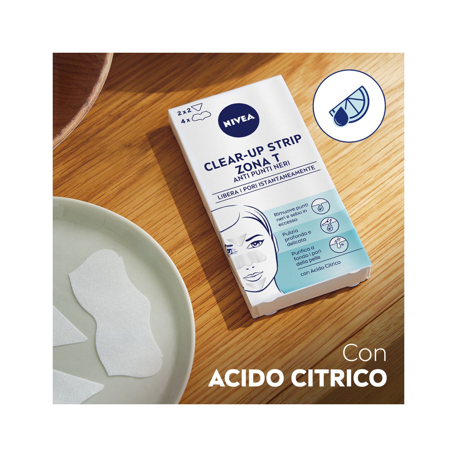 Nivea Clear-up Strips Zona T Per Punti Neri Anti-imperfezioni Per La Pulizia Viso 6 Cerotti-4