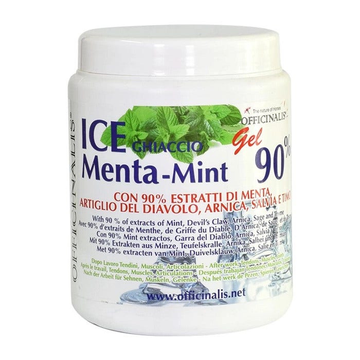 Officinalis Ice Menta Gel Ghiaccio 90% Defaticante/Antinfiammatorio Per Cavalli 1000ml-1
