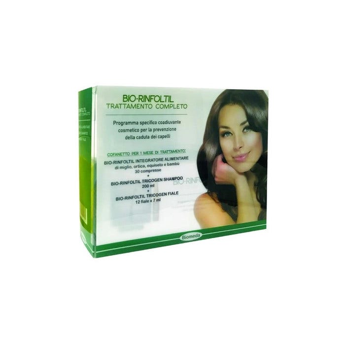 Biorinfoltil Trattamento Completo Anticaduta Capelli 30 Compresse + Shampo 200ml + 12 Fiale-1