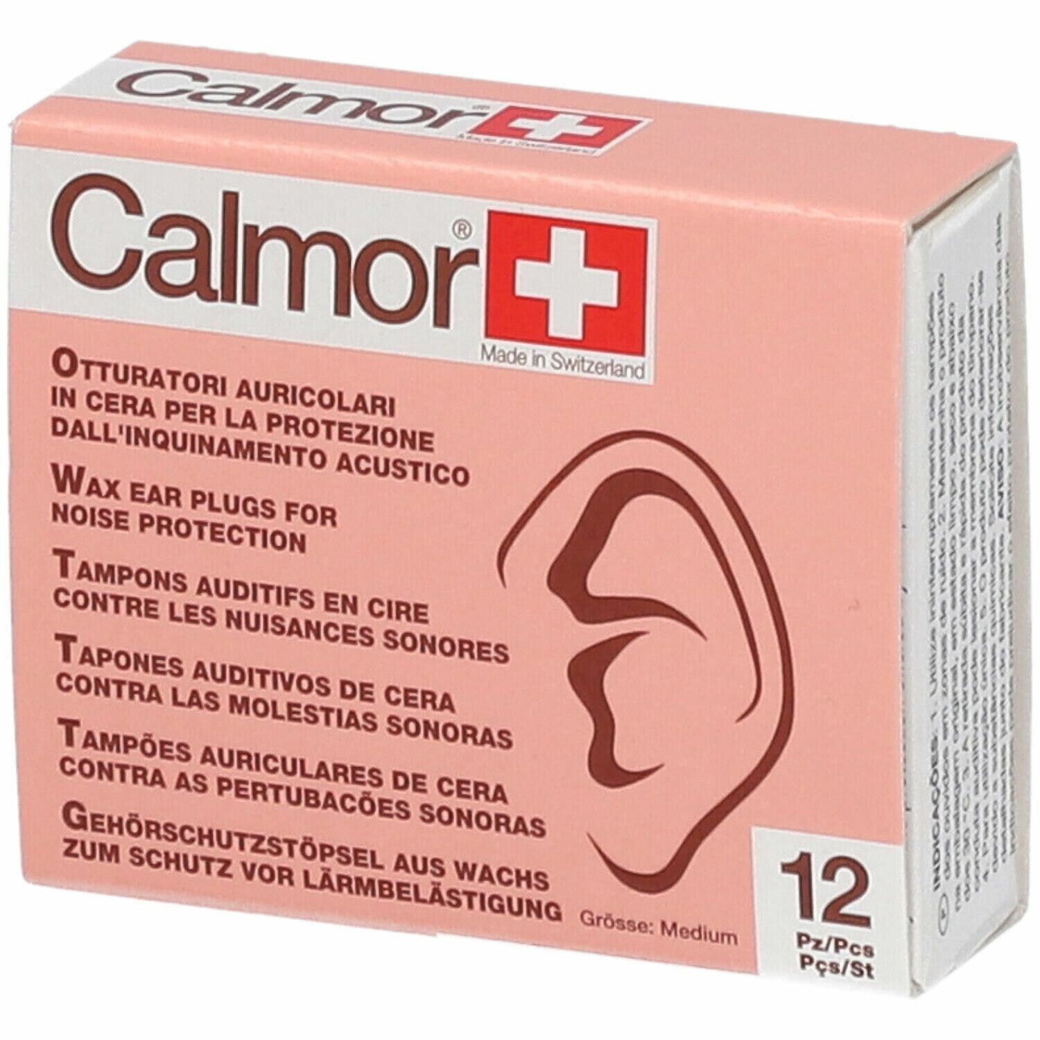 Calmor Tappi Auricolari Cera 12 Pezzi-2
