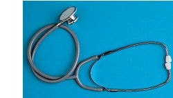 Stetofonendoscopio Leggero, Girevole, con Membrana ed Anellino Gomma nello Stetoscopio. Archetto Biauricolare per Auscultazione con Molla Esterna-0