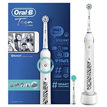 Oral-B Spazzolino Elettrico Ricaricabile SmartSeries Teen Sensi Ultrathin per Teenager Bianco-1