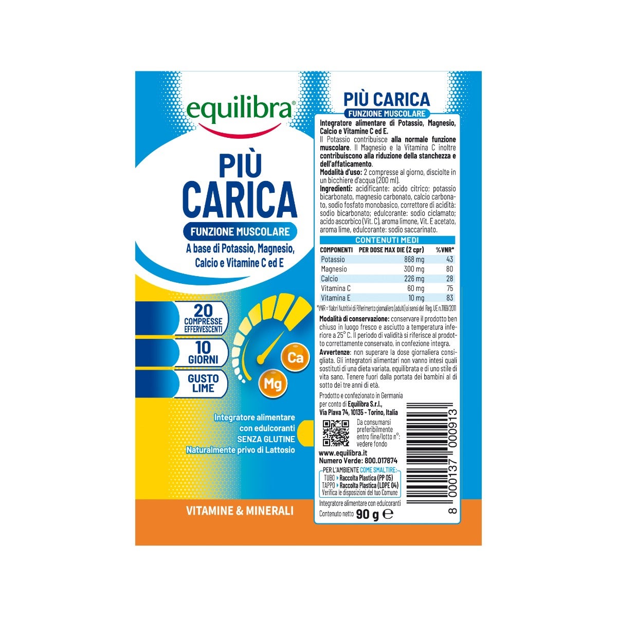 Equilibra Più Carica Gusto Lime 20 Compresse Effervescenti-6