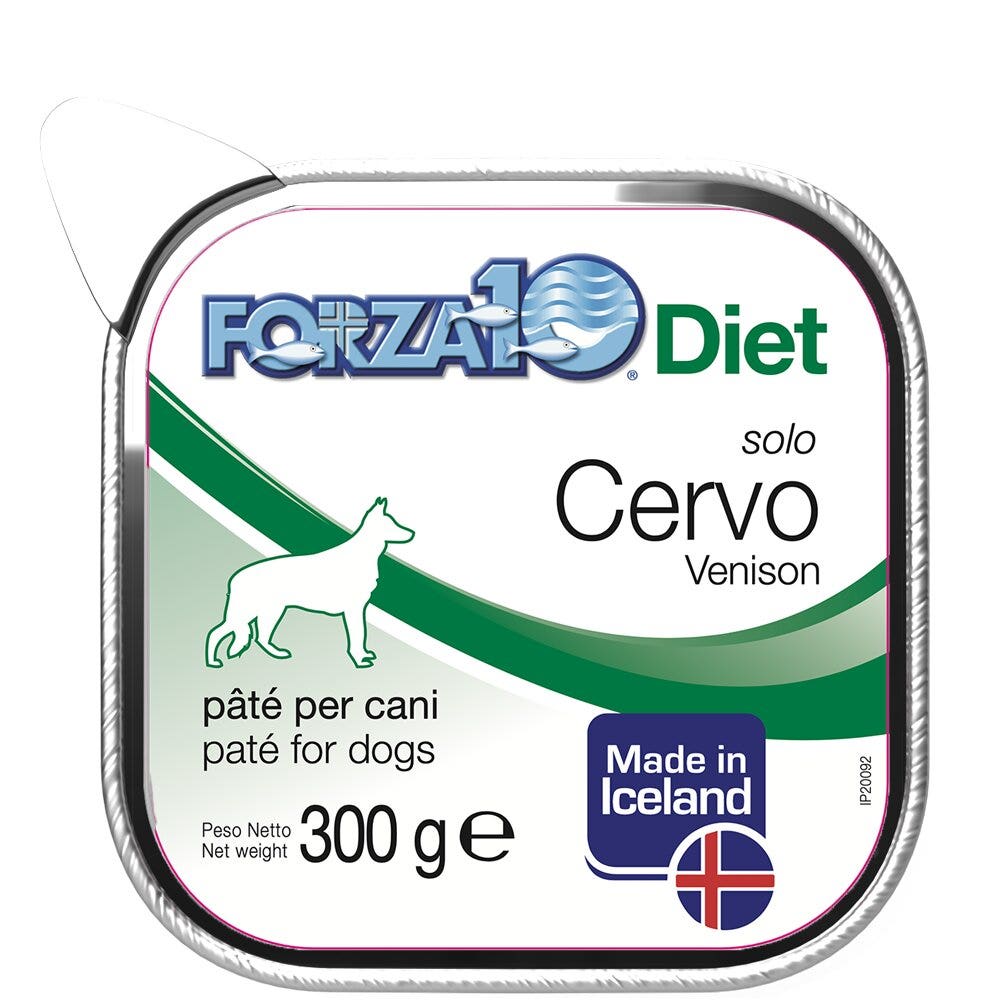 Forza10 Solo Diet Cervo Patè Per Cani Adulti Vaschetta 300g-3