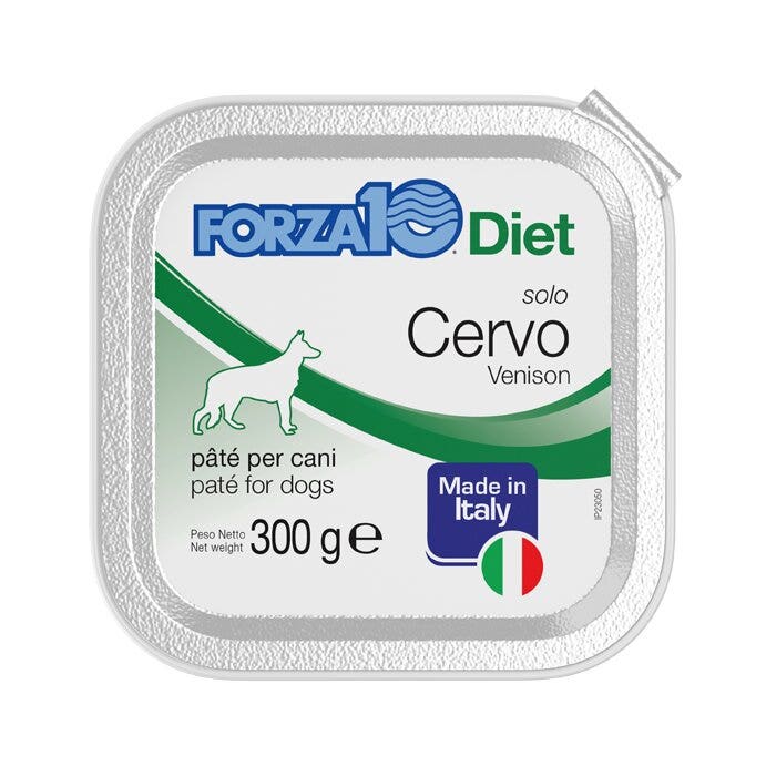 Forza10 Solo Diet Cervo Patè Per Cani Adulti Vaschetta 300g-1