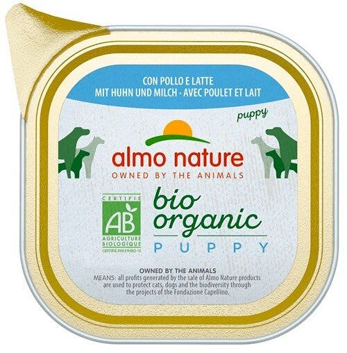Almo Nature Daily Menu Bio Cibo Umido Pollo E Latte Cuccioli Vaschetta 100g-2