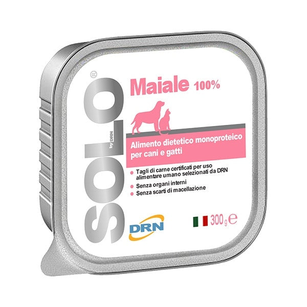 Drn Solo Maiale Alimento Dietetico Monoproteico Umido Cani/Gatti 300g-1