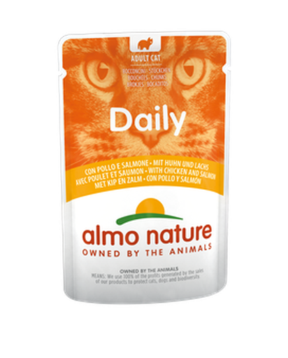 Almo Nature Daily Cibo Umido Pollo E Salmone Gatti Adulti Bustina 70g-1
