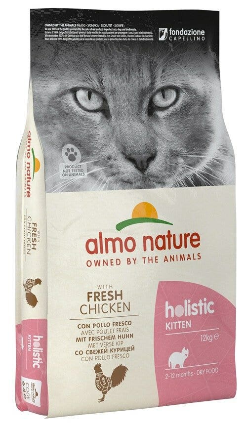 Almo Nature Holistic Kitten Pollo Fresco E Riso Cibo Secco Per Gattini Sacco 12kg-2