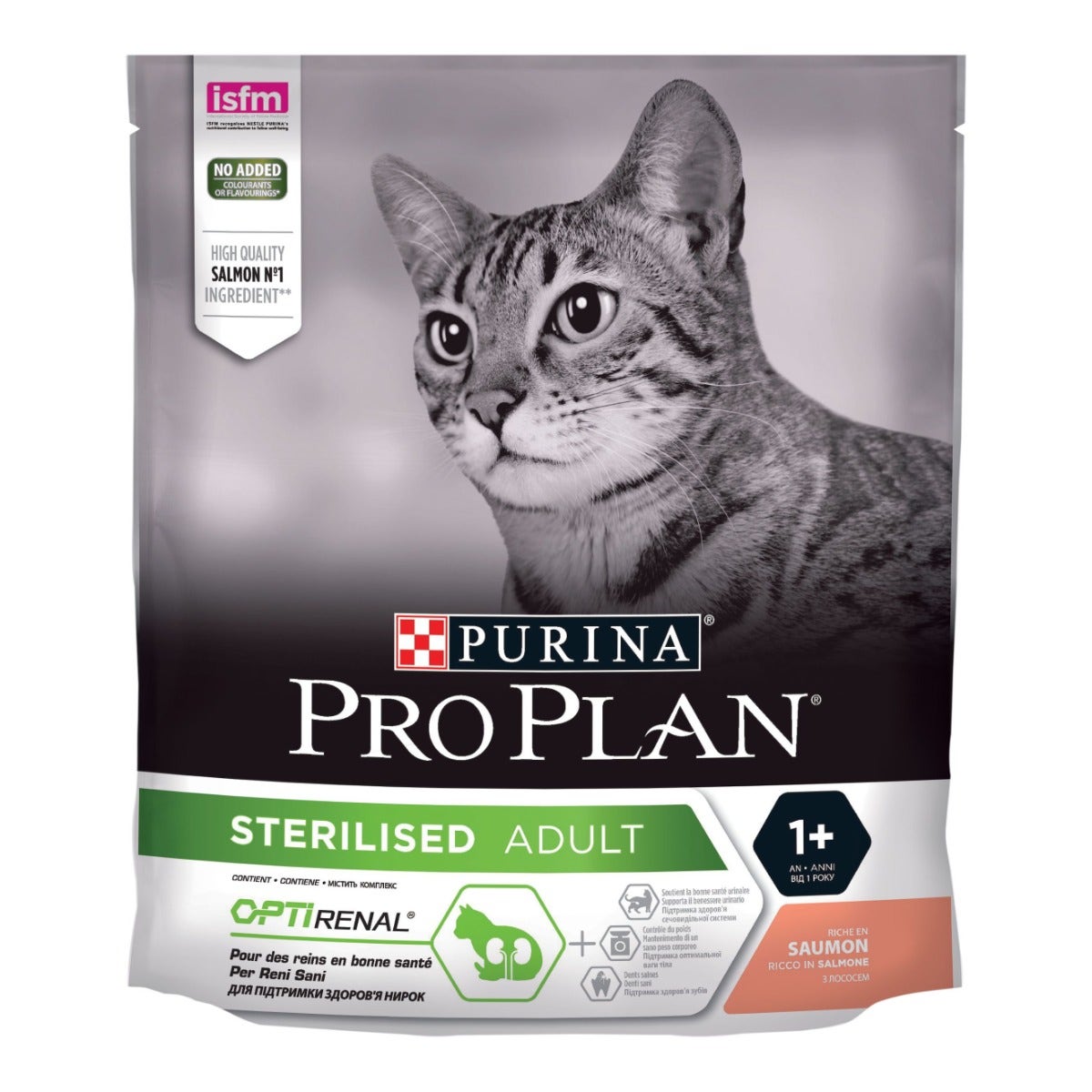 Purina Pro Plan Sterilised Gatto Crocchette Salmone Sacco 400g-5