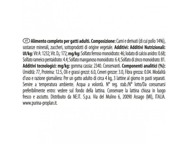 Purina Pro Plan Adult Gatto Patè Pollo Lattina 85g-19