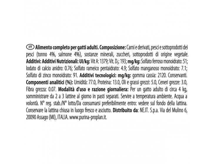 Purina Pro Plan Sterilised Gatto Patè Salmone E Tonno Lattina 85g-5