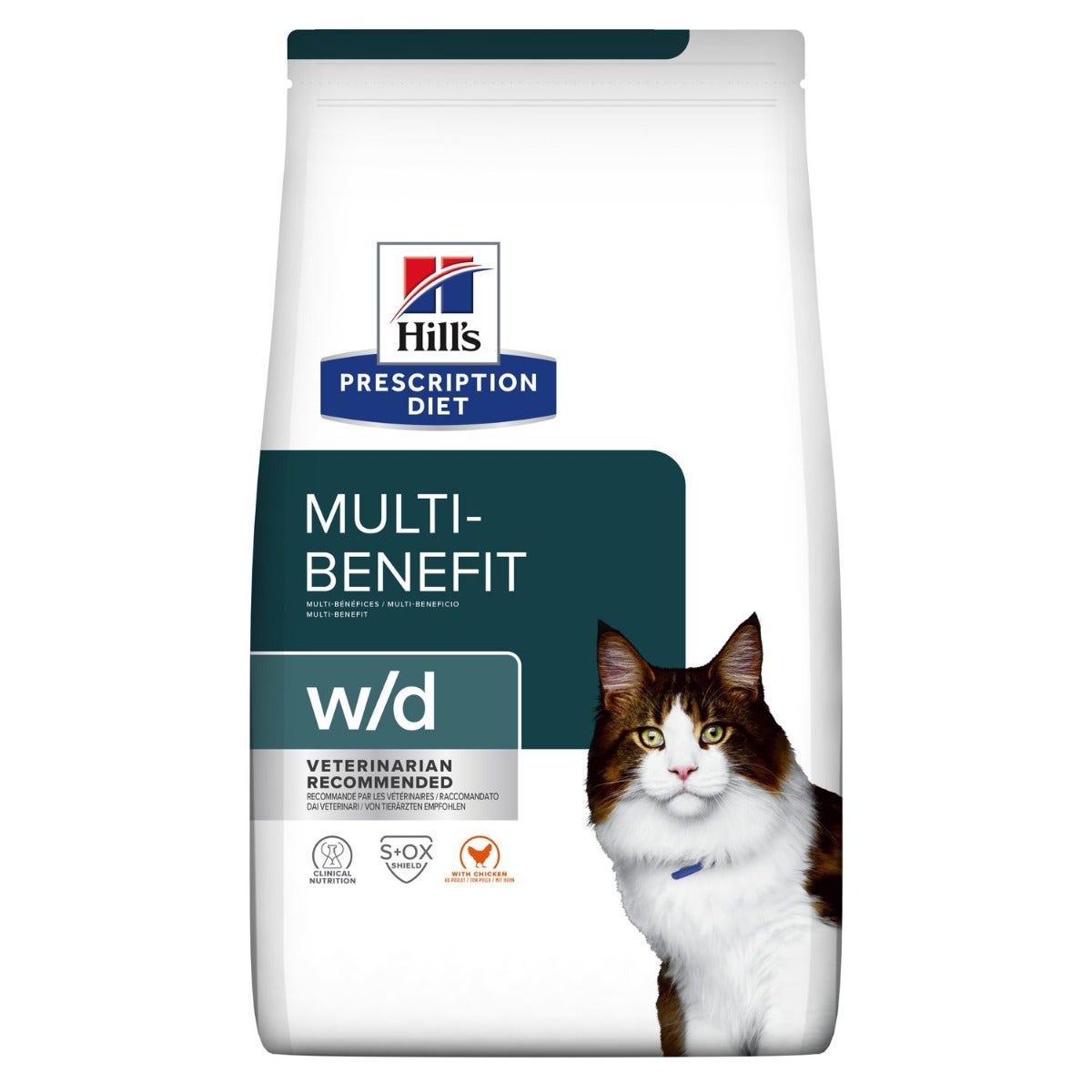 Hill's Prescription Diet W/D Multi Benefit Crocchette Pollo Per Gatti Sacco 1,5kg-1