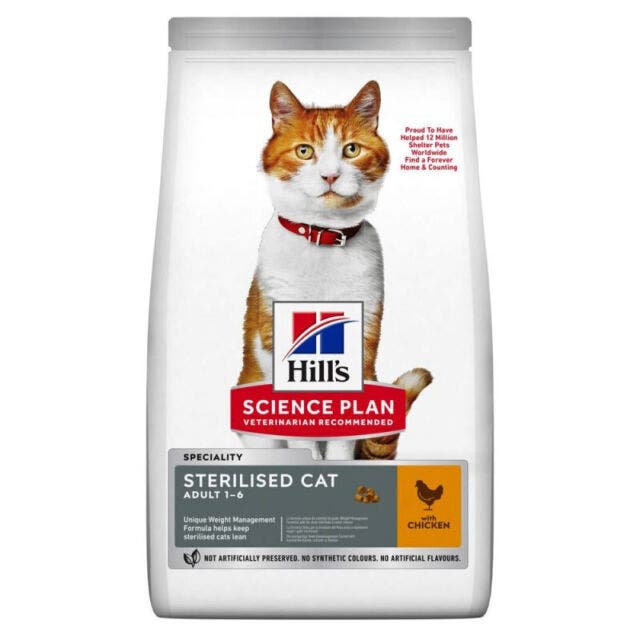 Hill's Science Plan Sterilised Cat Adult Crocchette Pollo Per Gatti Sacco 1,5kg-4