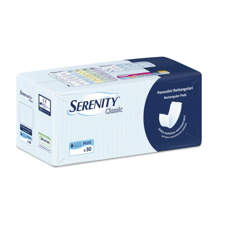 Pannoloni Rettangolari Senza Barriera Plus Serenity Classic 30 Pezzi