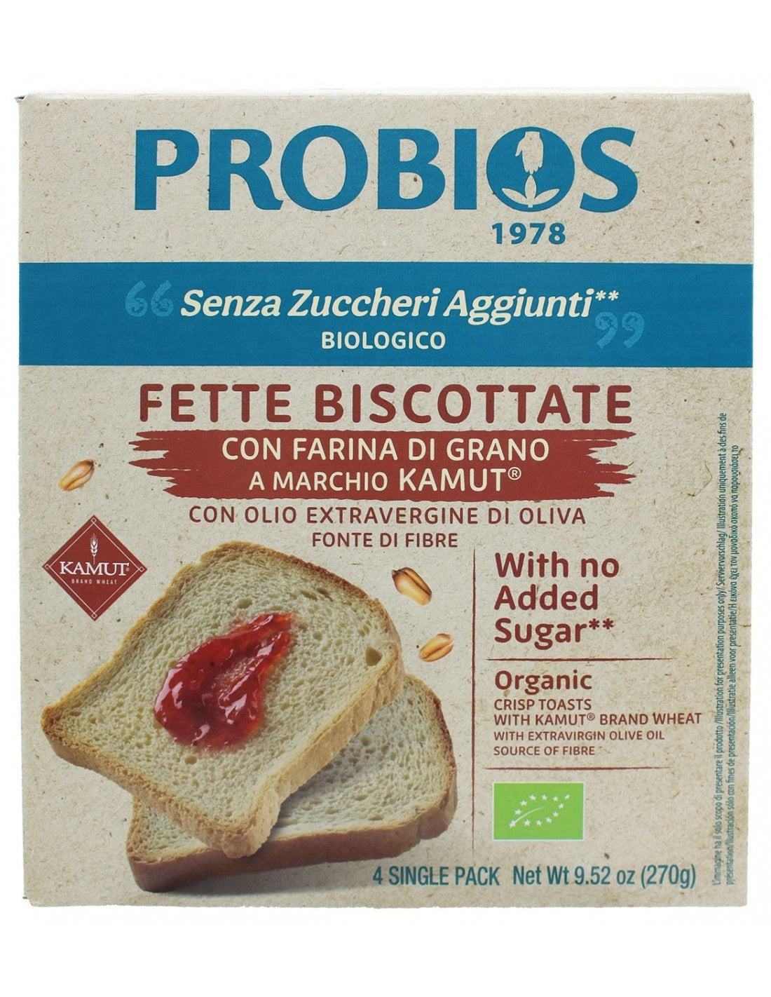 FETTE BISC KAMUT S/ZUCCH 270G