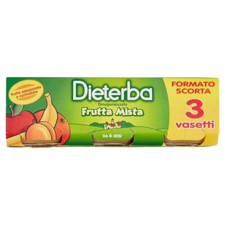 Dieterba Omogeneizzato Frutta Mista 3x80g-1