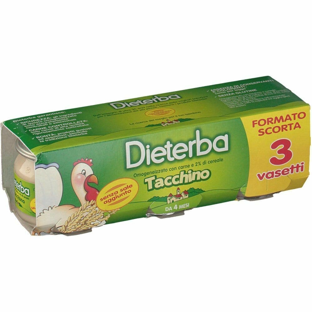 Dieterba Omogeneizzato Tacchino 3x80g-1