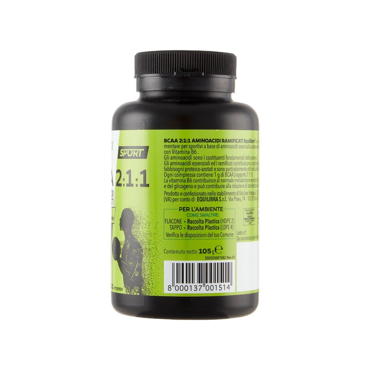 Equilibra Sport BCAA 2:1:1 Aminoacidi Ramificati 100 Compresse-3