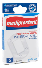 Medipresteril Medicazione Post Operatoria Impermeabile 7,5x5cm 5 Pezzi