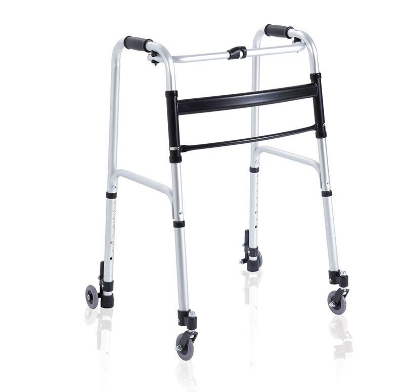 Mopedia Deambulatore Pieghevole Alluminio Anodizzato Con 4 Ruote-2